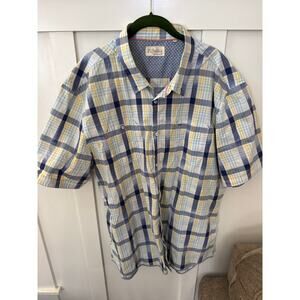Men's 7 Diamonds Button Down Short Sleeve Shirt Size 3XL